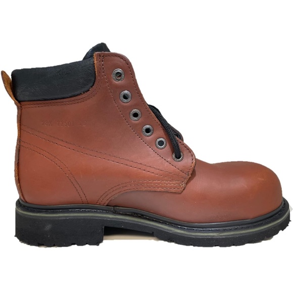 PUREPECHA Men's Leather Work Boot, With Or Without SteelToe 501 CarbonoNegra - Picture 3 of 10